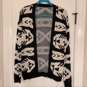 Aztec black/cream cardigan